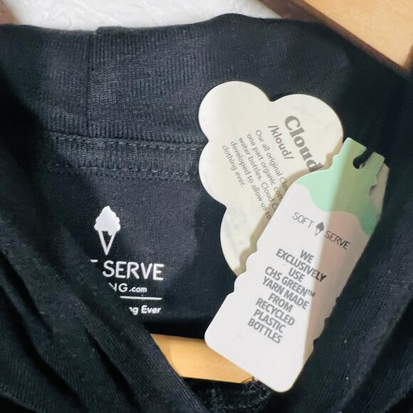 NEW! Soft Serve Original Lightweight Hoodie Black Top Pullover - M - Picture 4 of 4